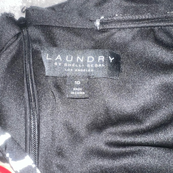 NWT LAUNDRY BY SHELLY SEGAL ANIMAL PRINT CRISS CROSS PLEATED GOWN SIZE 10 - Picture 8 of 8